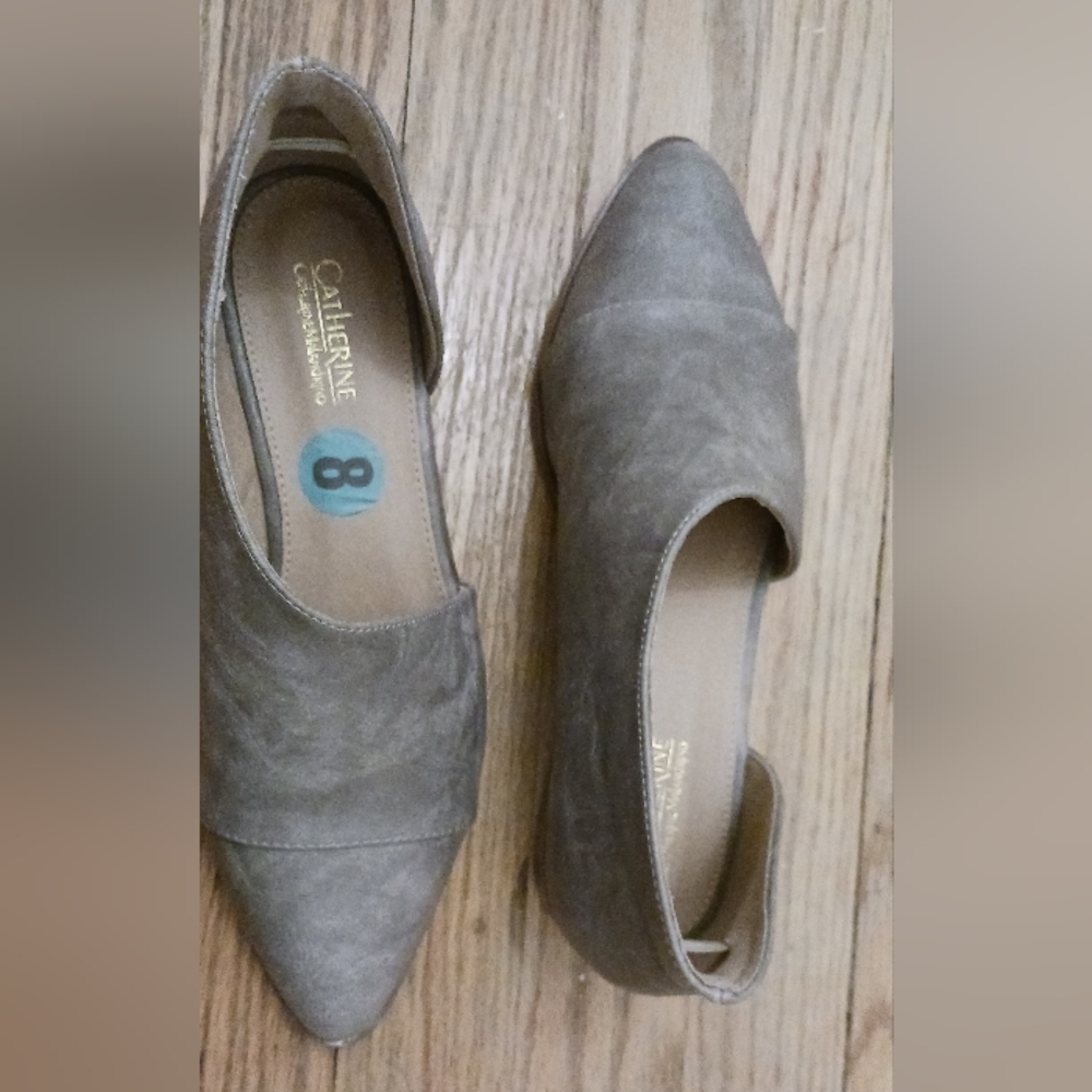 Gray cut-out shoes
